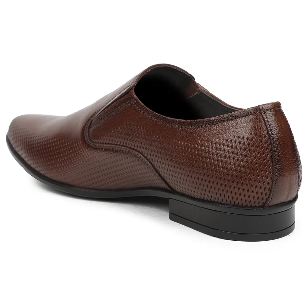 Dress Shoes Vs Oxfords Healers Brown Formal Non Lacing Mocassin Shoes For Men UDL-4 By Liberty