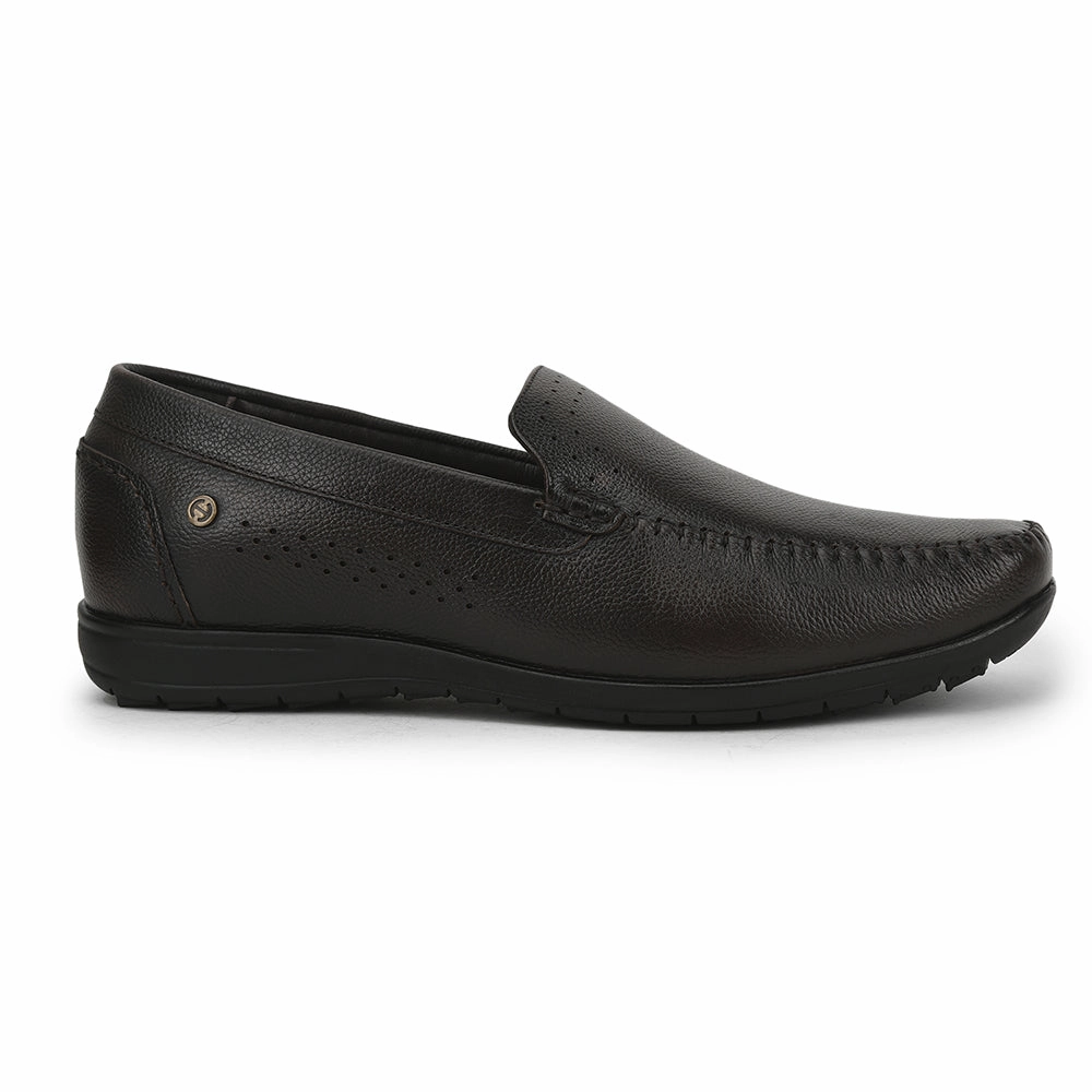 Healers Casual Non lacing Loafers Shoes For Men (D.Brown) JPL-271 By Liberty Snake Skin Loafers