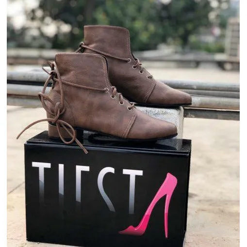 Buddy (Brown TAN Ankle Length Boots Winter shoes) Over The Knee High Boots Wide Calf