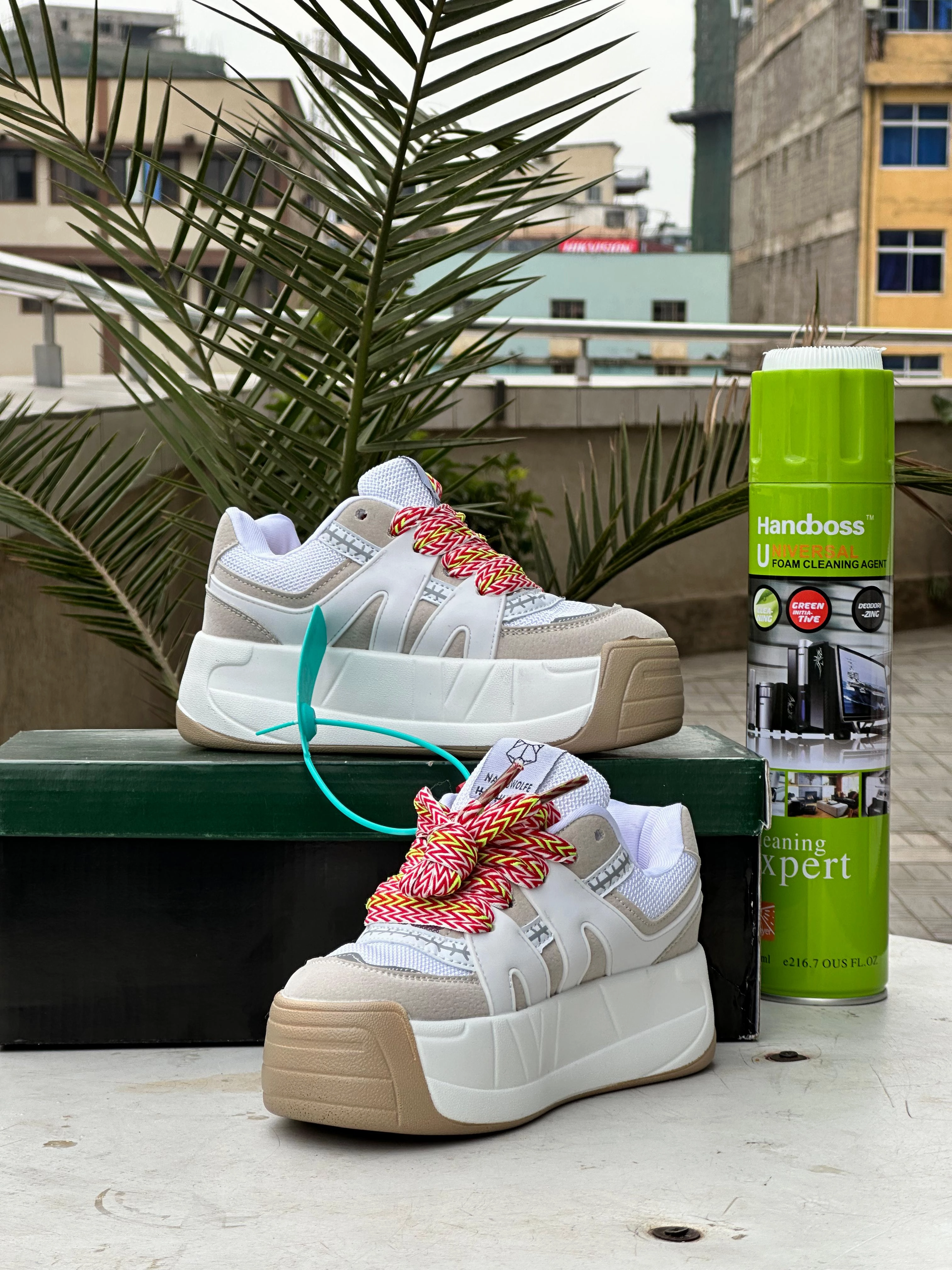 Naked Wolfe kids Sneakers  Beige & Multicolor Edition Heel Height Sneakers