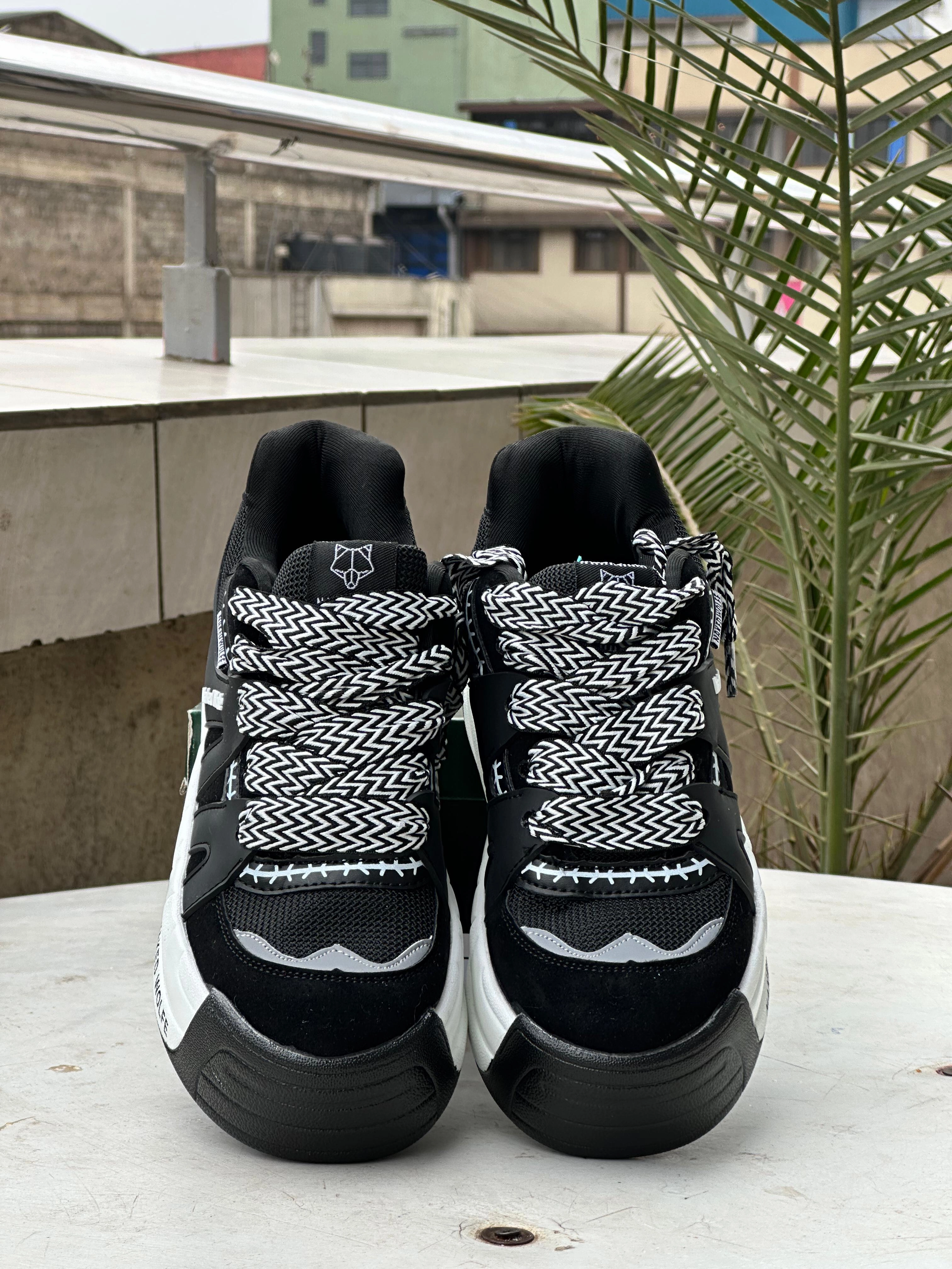 Bad Sneakers Naked Wolfe kids Sneakers  Panda Colorway (Black/White)