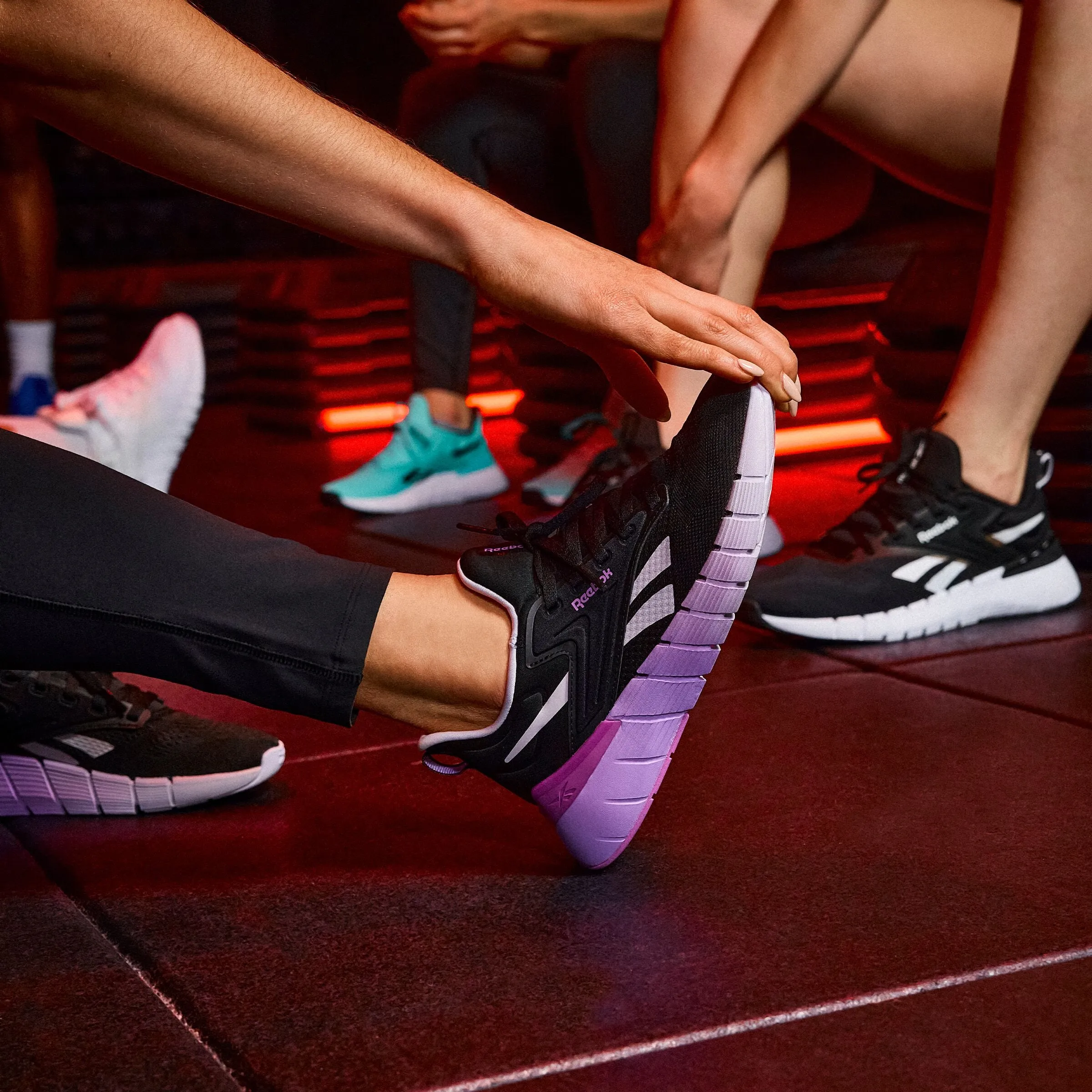 Xero Cross Training Shoes Nano Gym Black/Purple/Digital Gleam