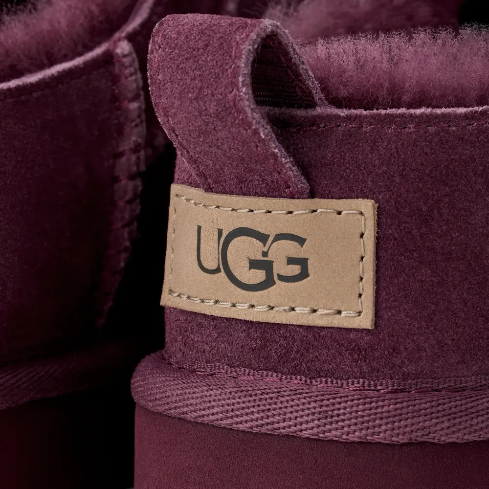 Fox Motion Boots UGG Women's Classic Micro Bootie in Burnt Magenta