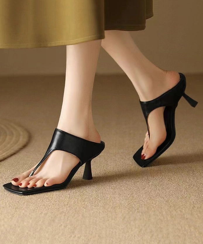 Elegant Fashion Green High Heel Flip Flops Faux Leather XC1003 Ugg Slip On