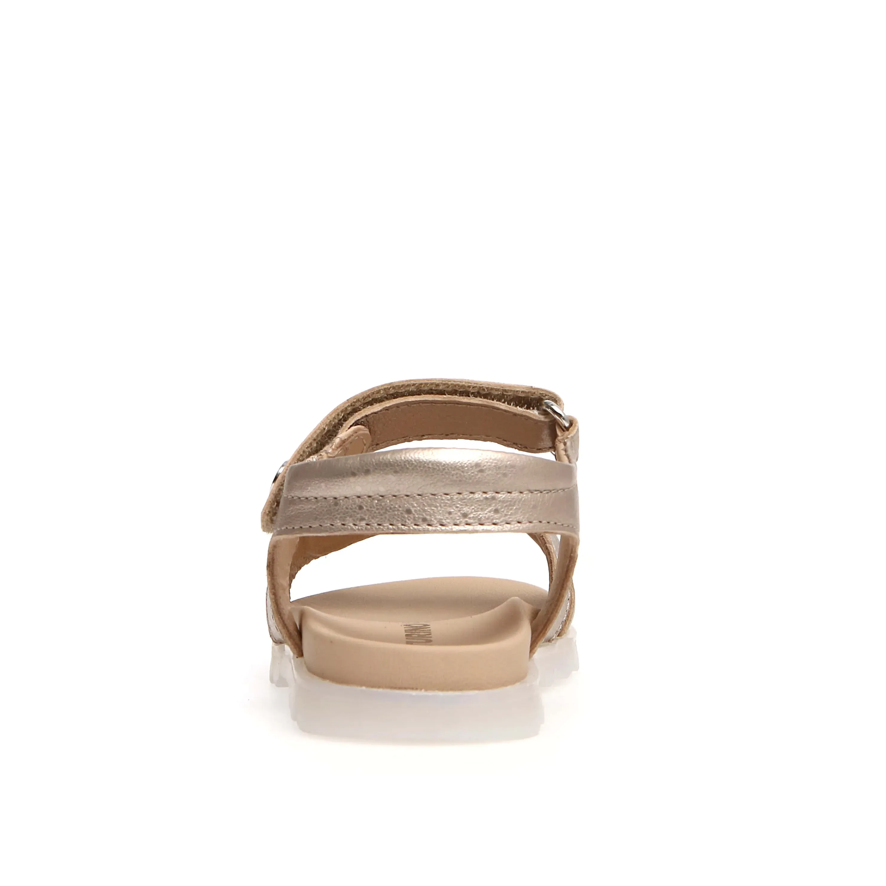 Naturino Galson Girl's Sandals - Metallic Pebbled Cipria Gladiator Flat Sandals