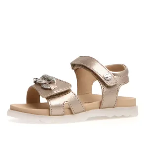 Naturino Galson Girl's Sandals - Metallic Pebbled Cipria Sandals Casual Comfort
