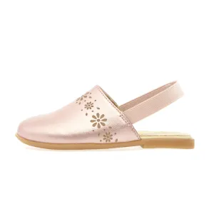 Leather Gazele Heeled Sandals Naturino Girl's Callais Sandals - Metallic Cipria