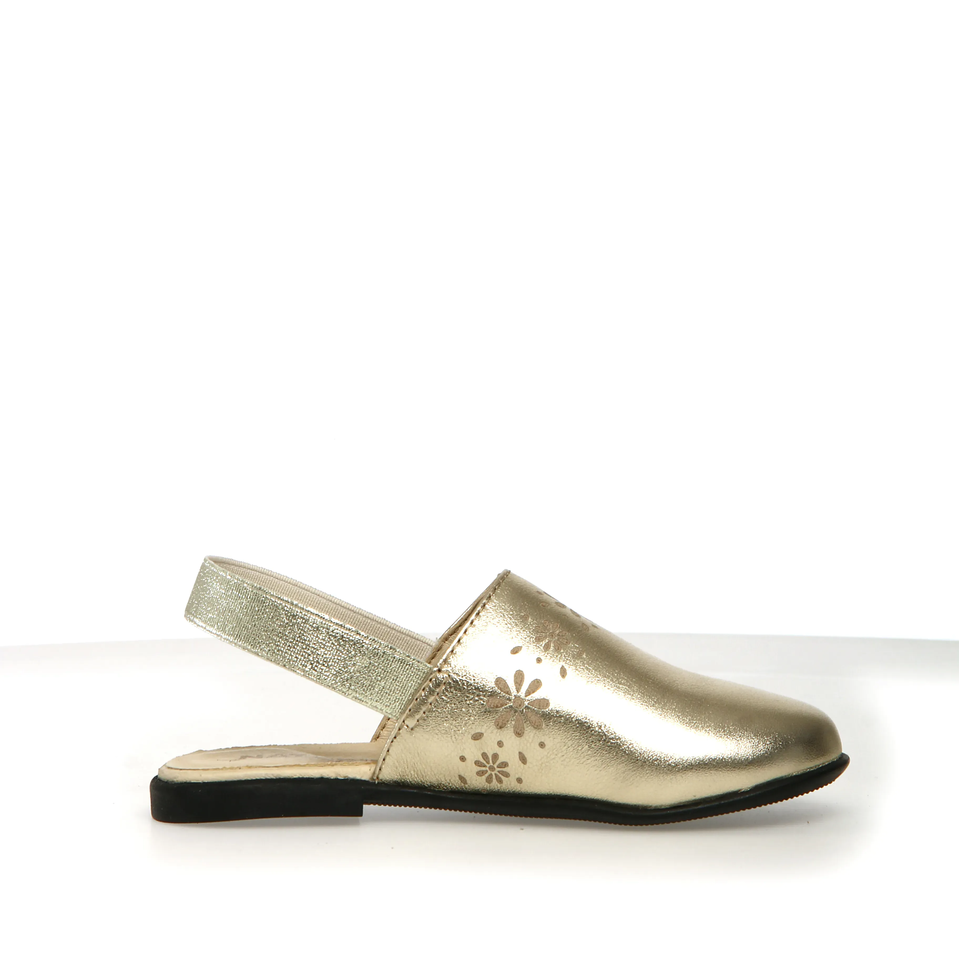 Naturino Girl's Callais Sandals - Metallic Platinum Slide Sandals