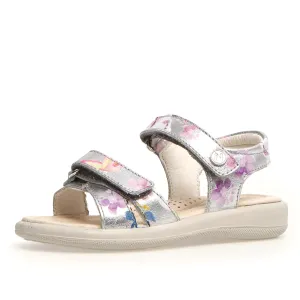 Sandals Lace Up Naturino Houdan Girl's Sandals - Metallic Silver Dream Print