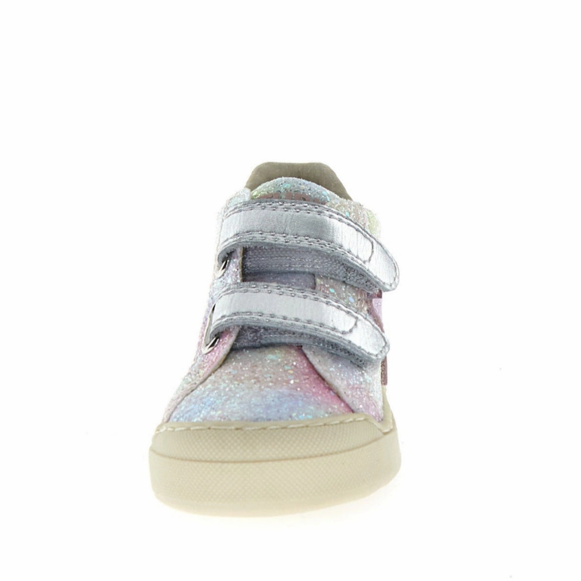 Naturino Girl's Singery Vl Casual Shoes - Multi/Silver/Lilac Platform Wedge Sneakers