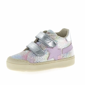Deadstock Sneakers Naturino Girl's Singery Vl Casual Shoes - Multi/Silver/Lilac