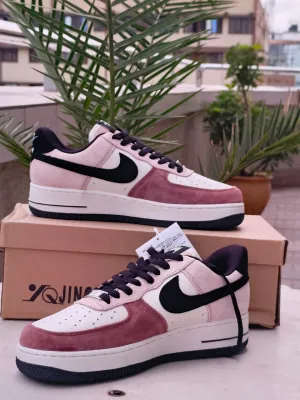 Nike Air Force 1 x Stussy x The North Face  Pink/Black Suede Edition Ace Sneakers