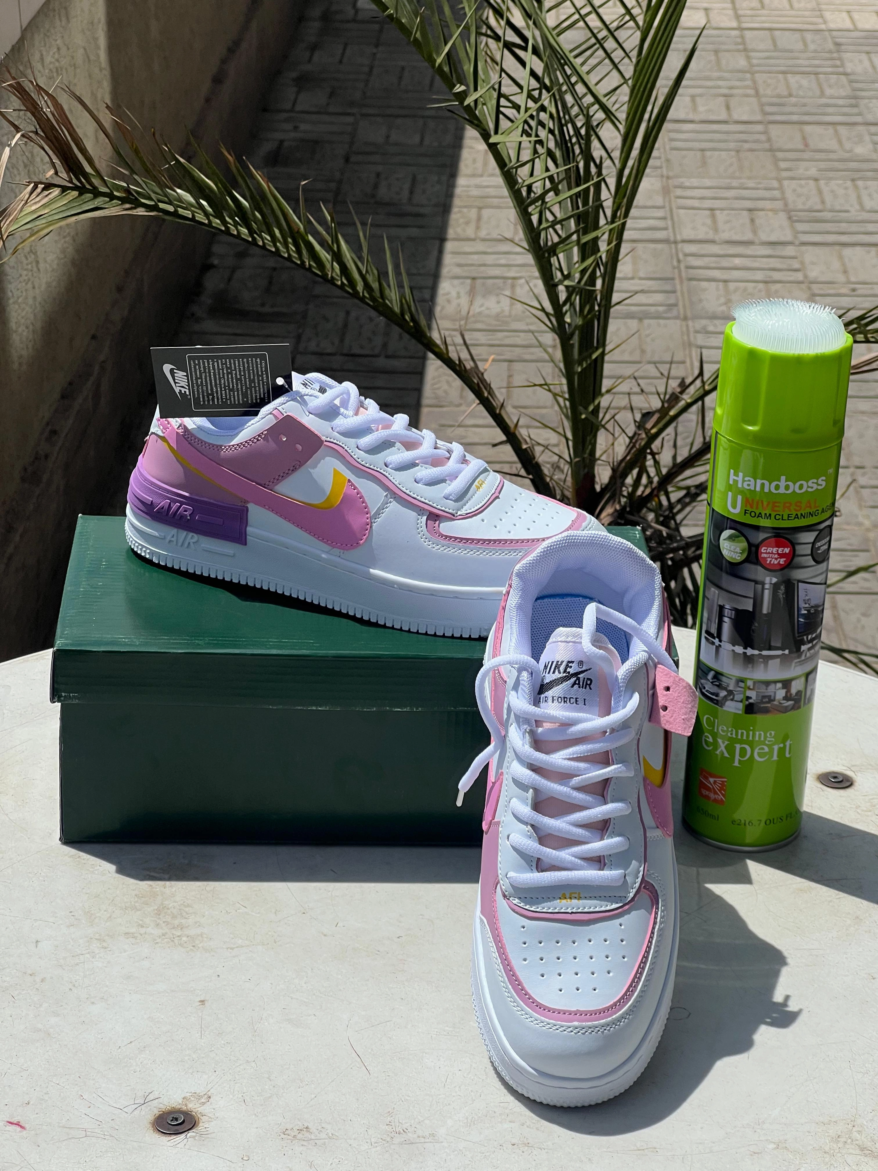 Nike Air Force 1 Shadow  White/Pink/Yellow Best Sneakers Of All Time