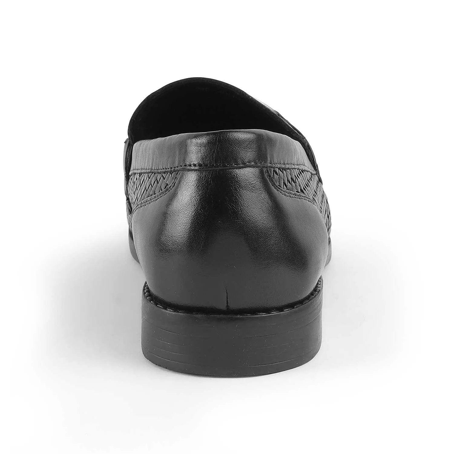 Tresmode Julio Black Men's Leather Loafers All White Loafers