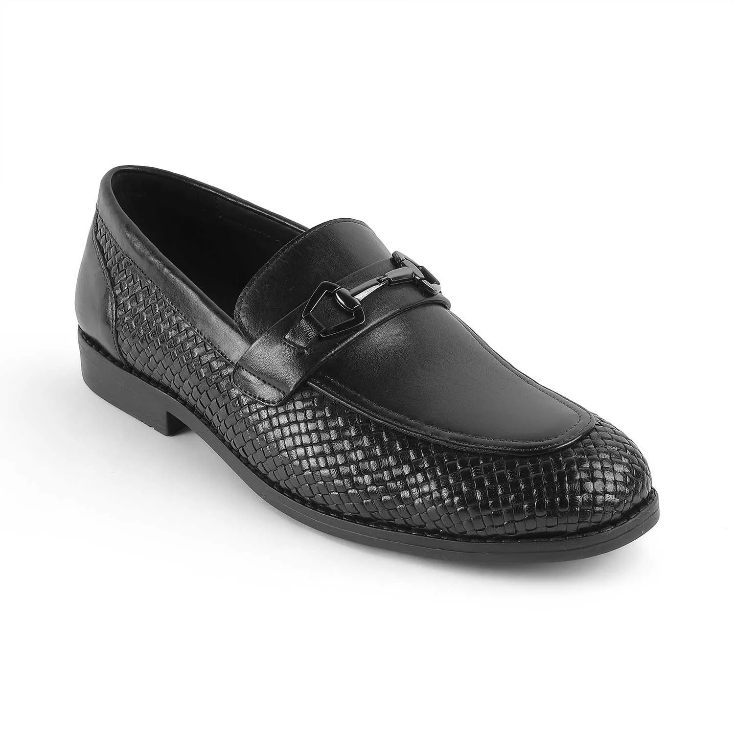 Tresmode Julio Black Men's Leather Loafers Milano Loafers
