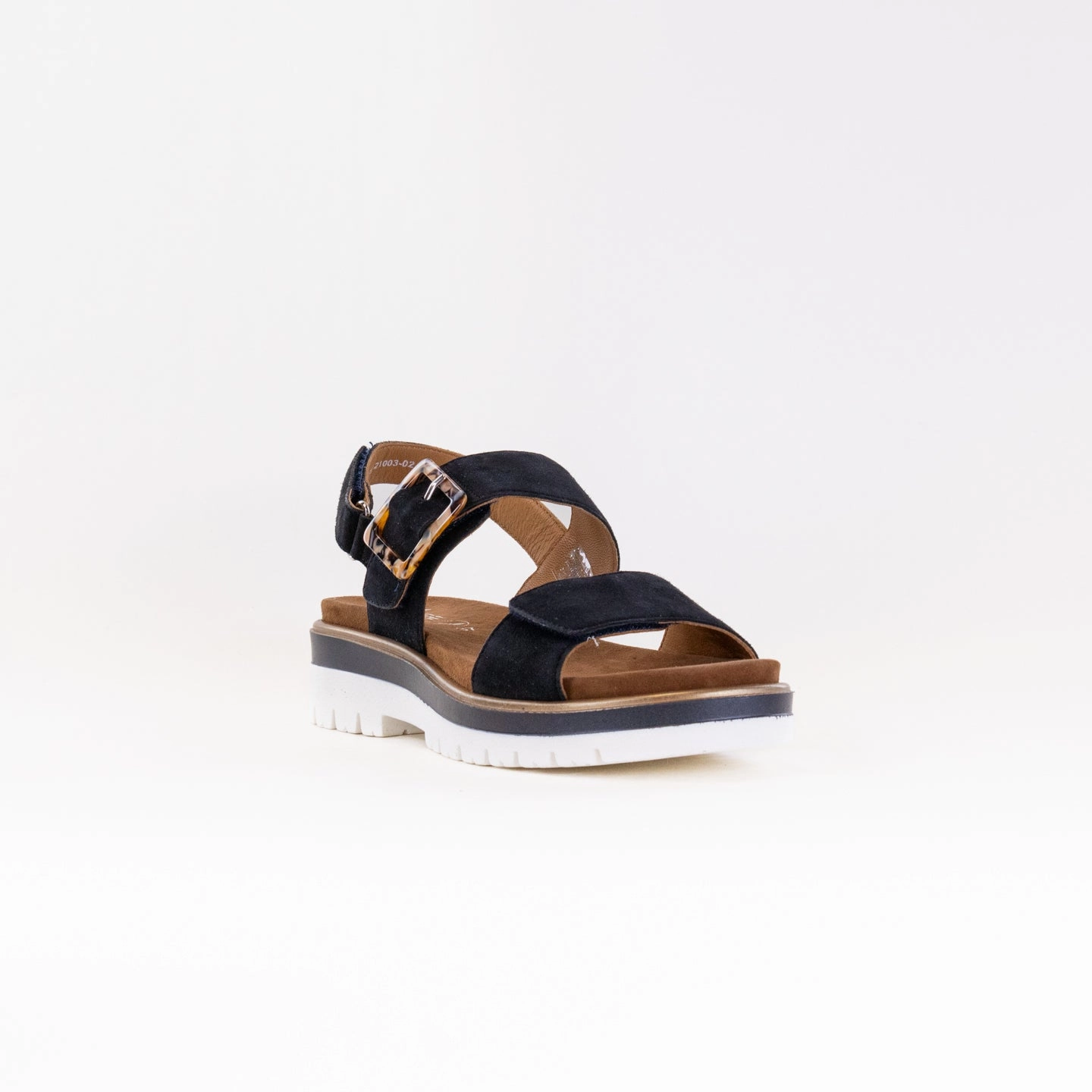 Ara Marbella Women's Triple Adjustable Sandal (Women's) - Navy Kid Suede Sandals Beaches Resorts