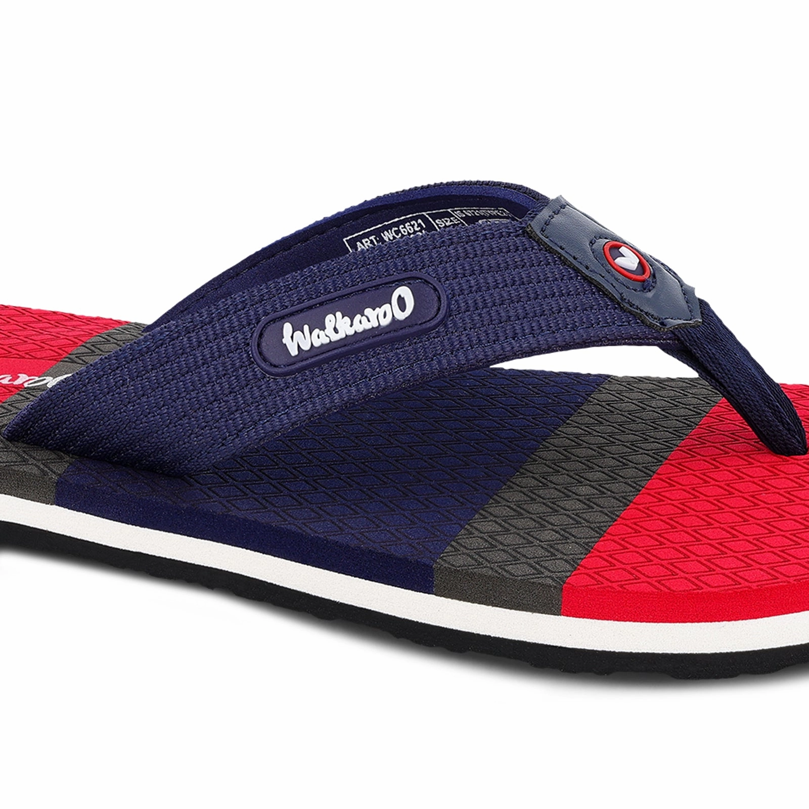 Men's Flip Flop Slippers - WC6621 Navy Blue Red Magnanni Slip On
