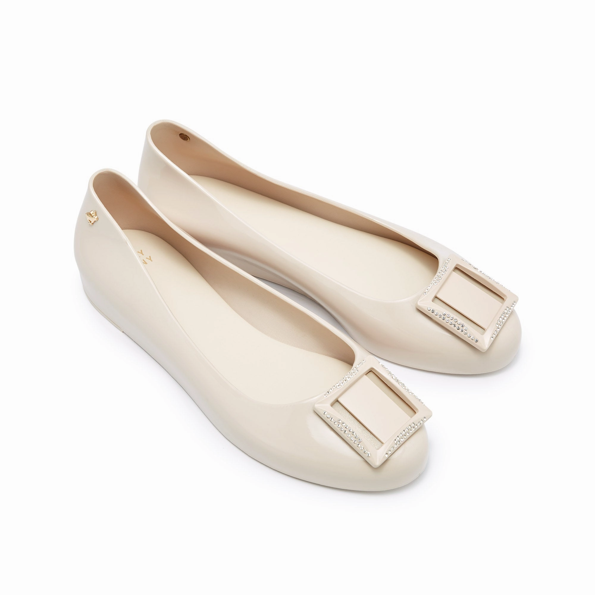 Leather Flat Dress Shoes Noud Ballerinas Off-White