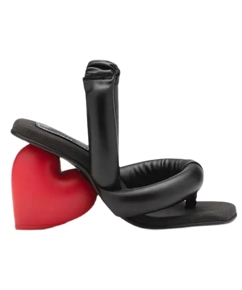 Novelty Black Peep Toe Chunky Sandals JJ013 Jbu Sandals