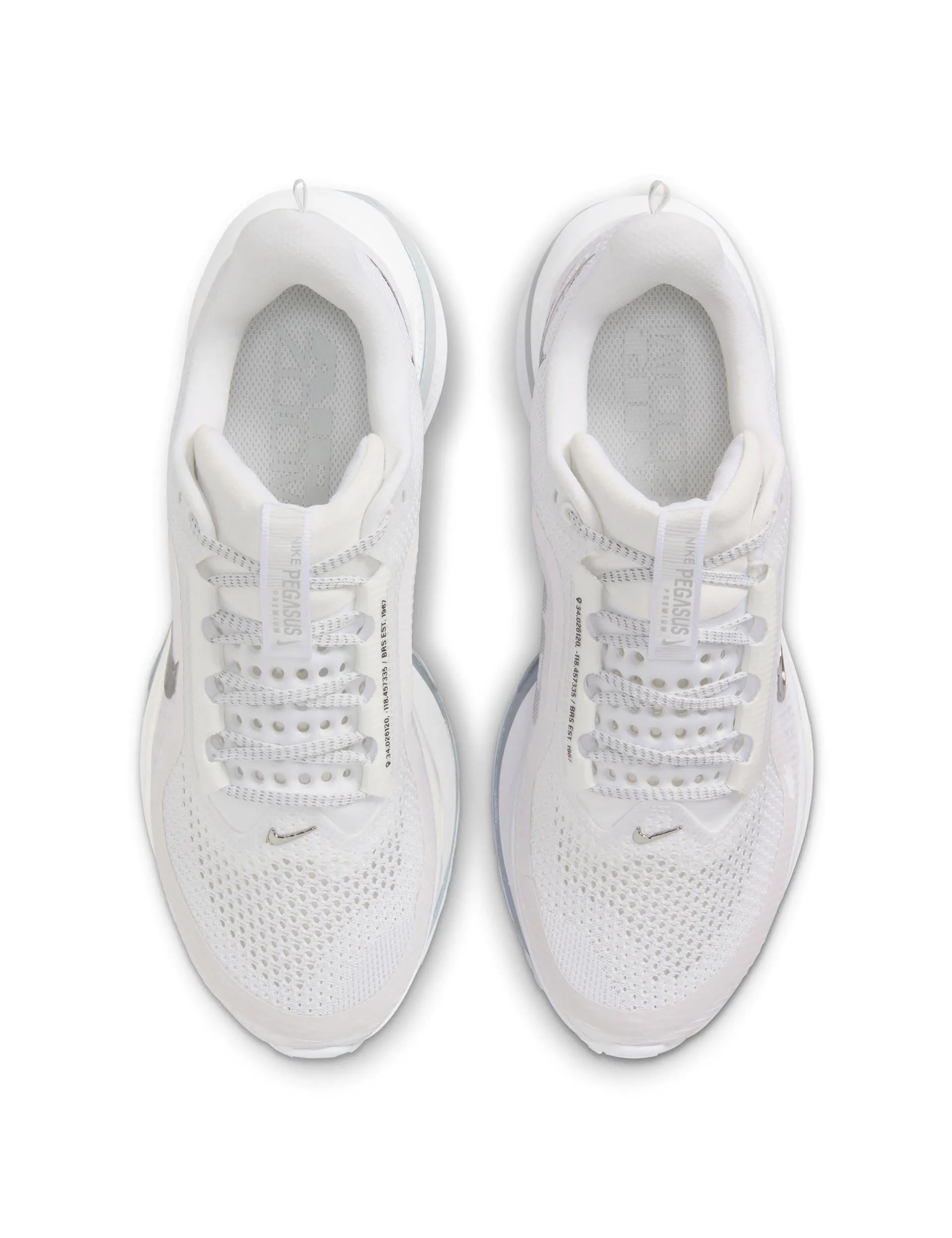 Pegasus Premium Shoes - White/Metallic Silver Comfiest Nike Shoes