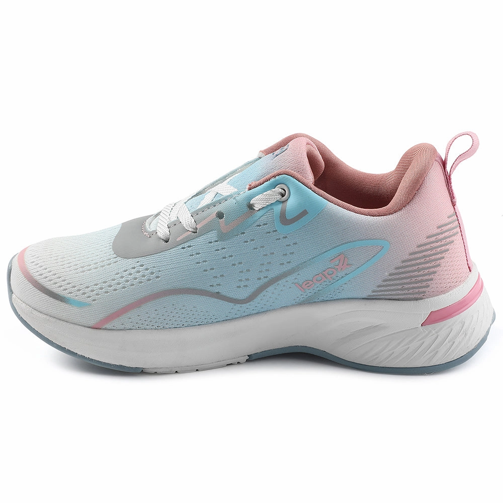 Leap7x Sky Blue Sports Lacing Walking Shoes For Women GHD-W10E By Liberty Minimal Training Shoe