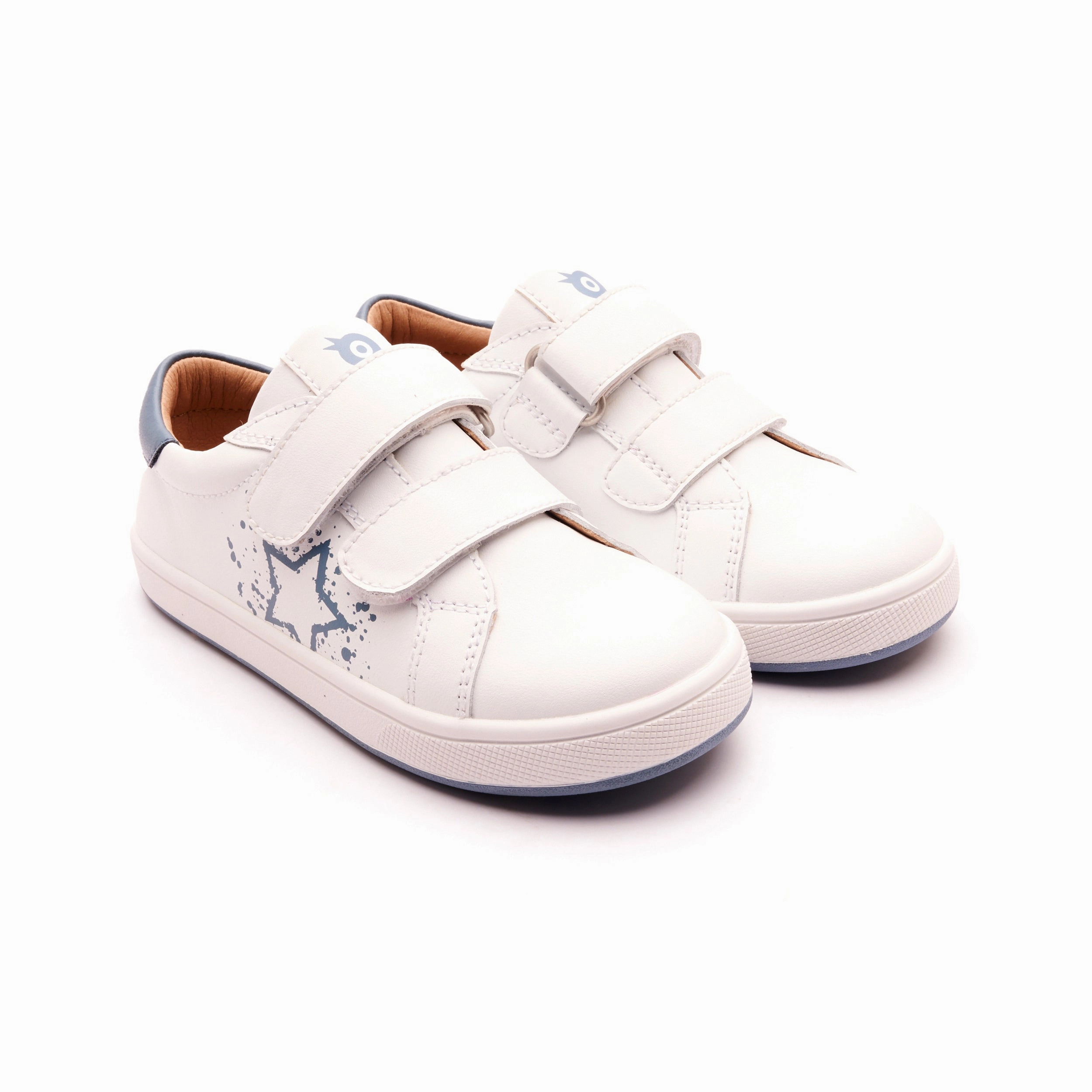 Old Soles Boy's and Girl's Low Splash Casual Shoes - Snow / Indigo / White Indigo Fall Sneakers