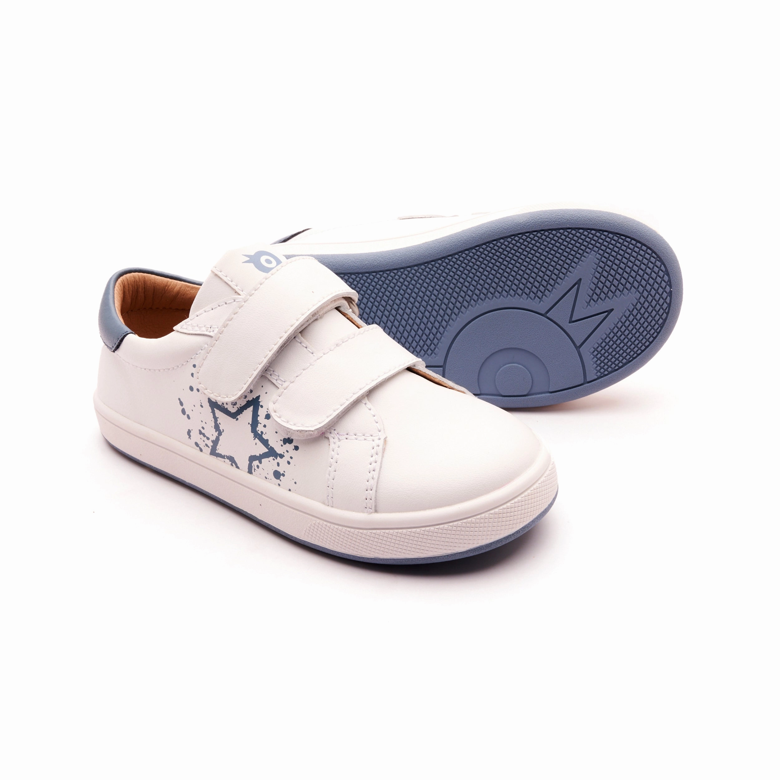 Paw Sneakers Old Soles Boy's and Girl's Low Splash Casual Shoes - Snow / Indigo / White Indigo