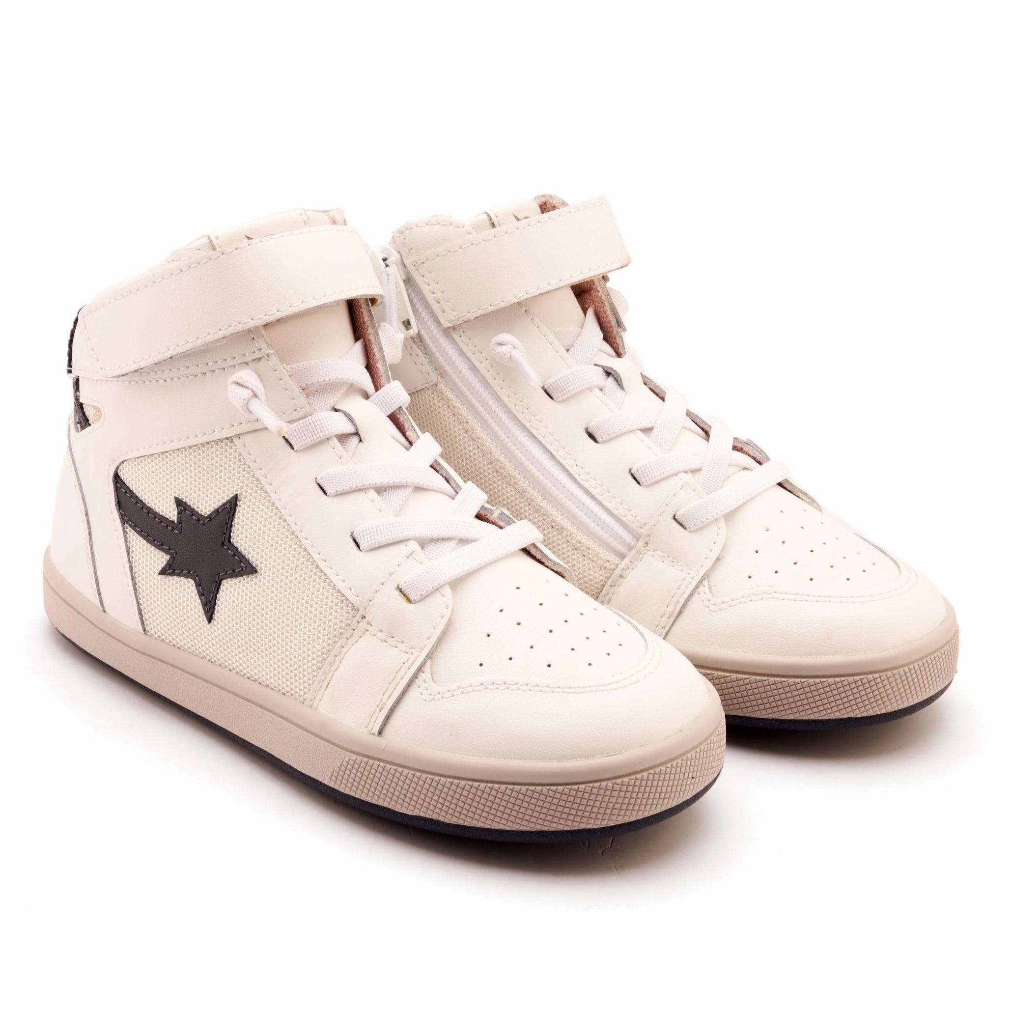 Sneakers Outlet Old Soles Boy's and Girl's Team Sport Casual Shoes - Snow / Navy / Gris