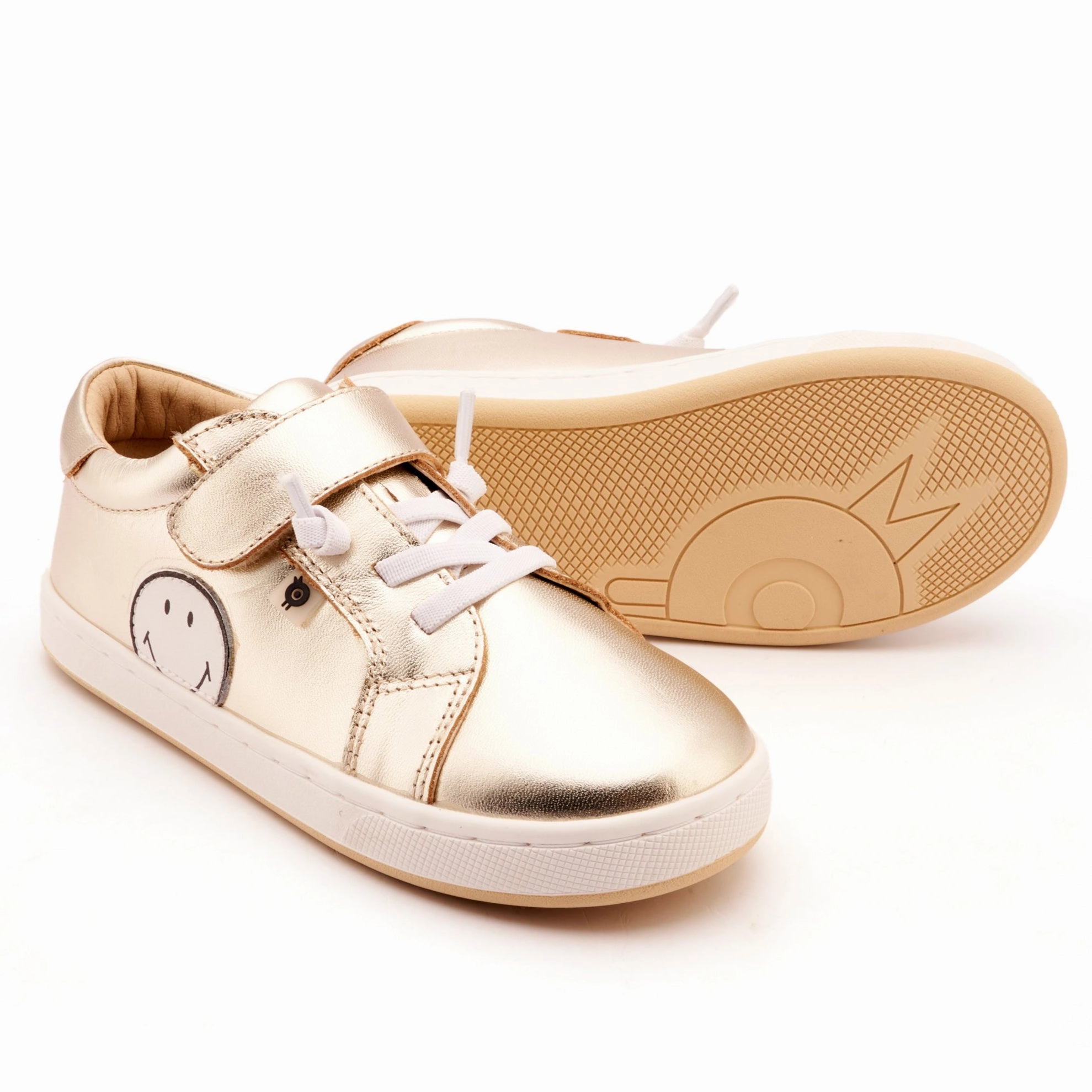 Old Soles Girl's and Boys Smiles Casual Shoes - Gold / Snow Gucci Shoes And Sneakers