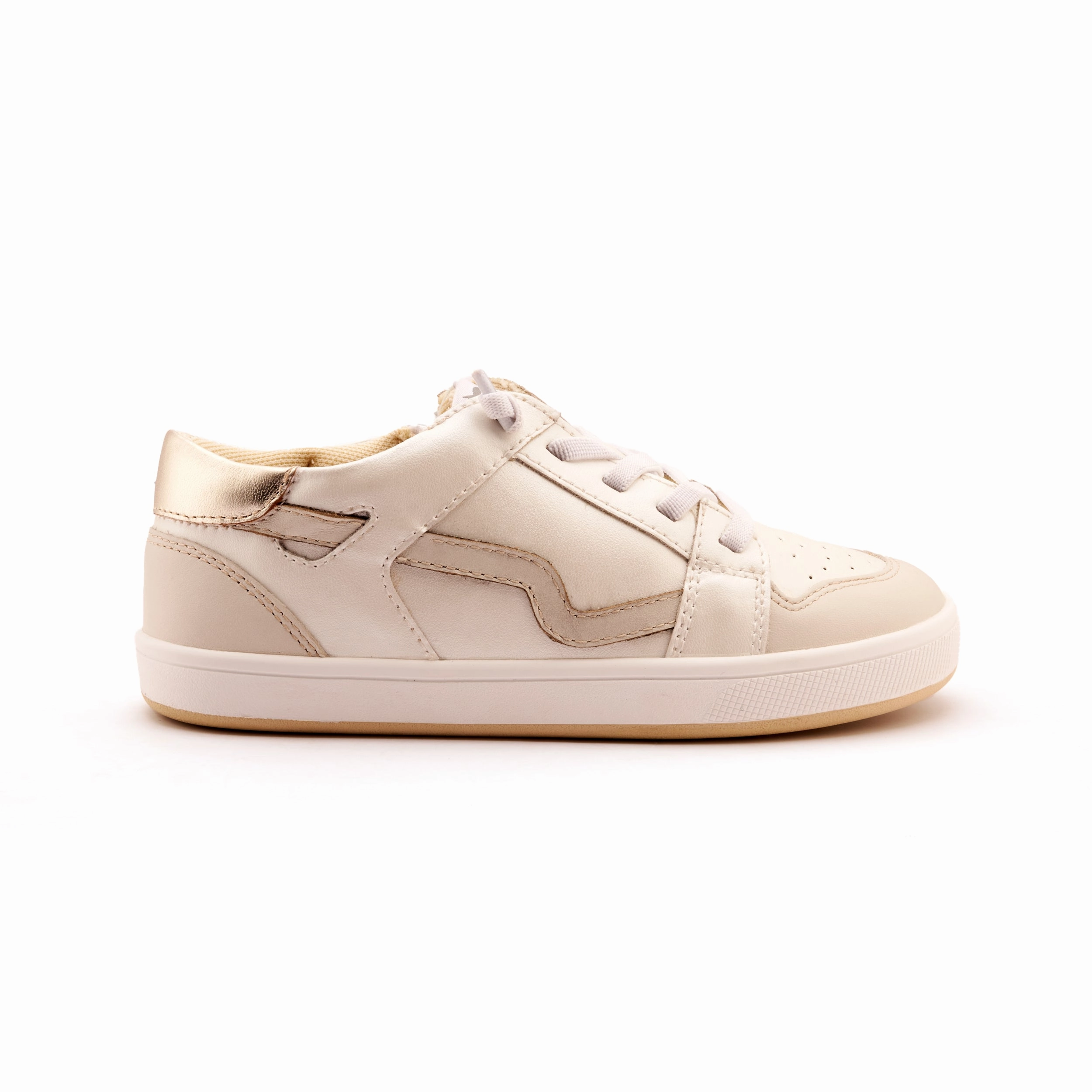 Old Soles Girl's Field Runner Casual Shoes - Nacardo Blanco / Vanilla / Gold Balmain Sneakers