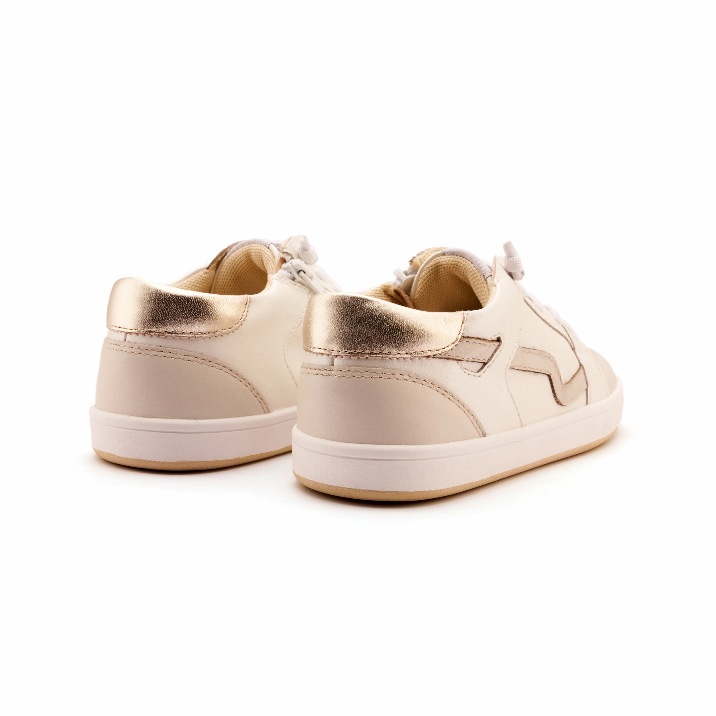 Old Soles Girl's Field Runner Casual Shoes - Nacardo Blanco / Vanilla / Gold Best Sneakers For Work