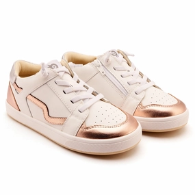Force Sneakers Old Soles Girl's Field Runner Casual Shoes - Snow / Copper / Silver