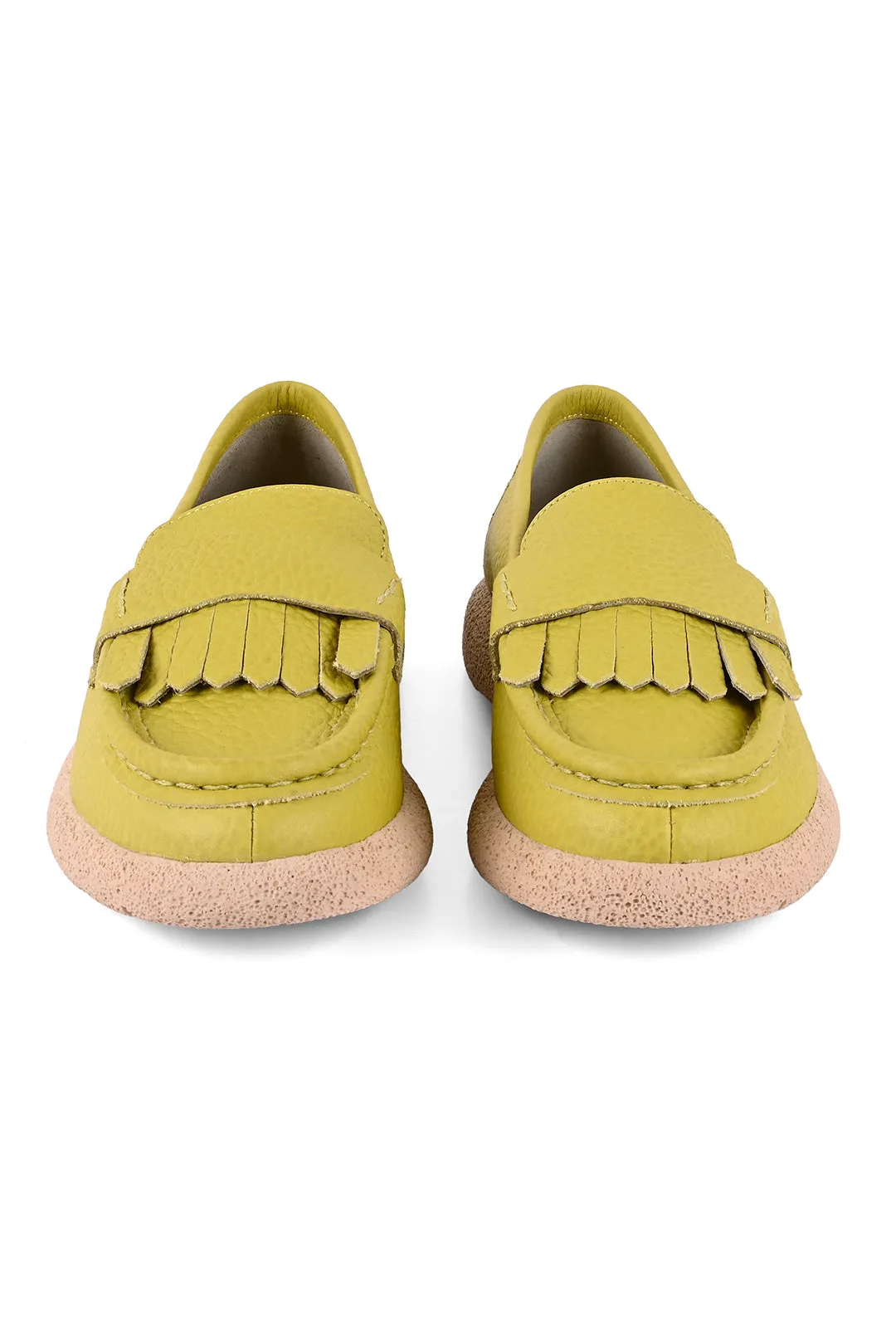 OLGA Brown Loafers Slip On