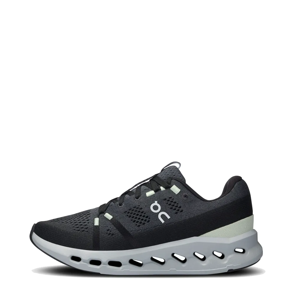 On Women's Cloudsurfer Running Sneaker in Iron/Glacier Everyday Trainer Running Shoes