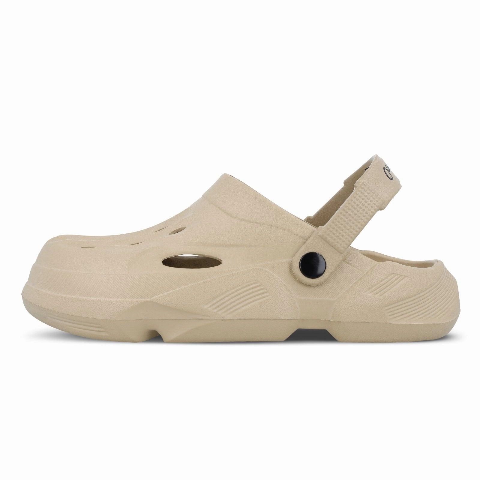 Walkaroo Mens Clogs  - WC8721 Khaki Slip On Running Sneakers