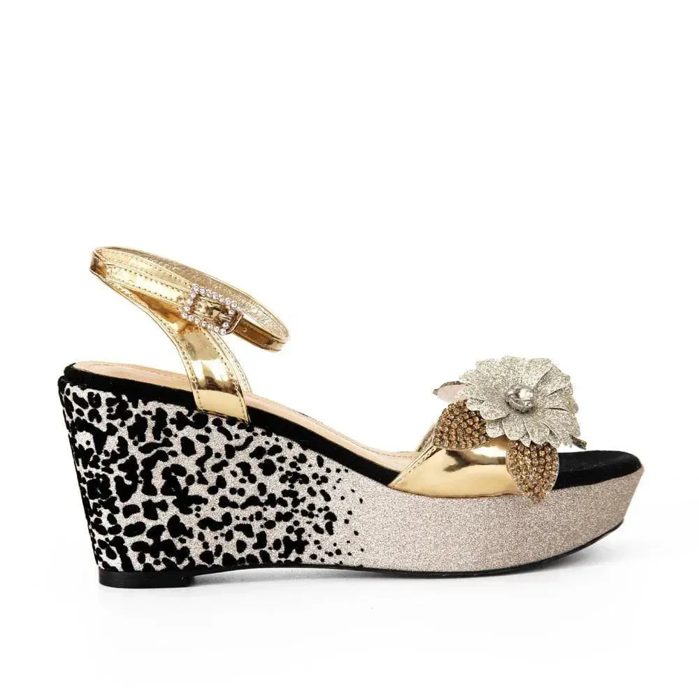 Patchwork Floral Wedge Sandals Sandals Tom Ford