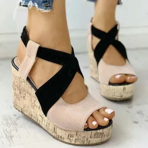 Patchwork Wedge Sandal Shoes Best Sandals In Jamaica