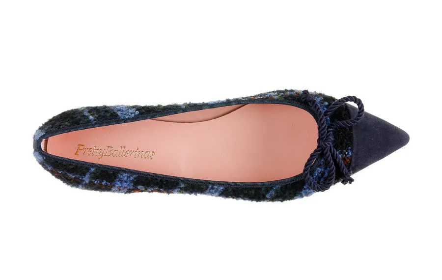 Pb Jackie Blue Fold Up Flat Shoes