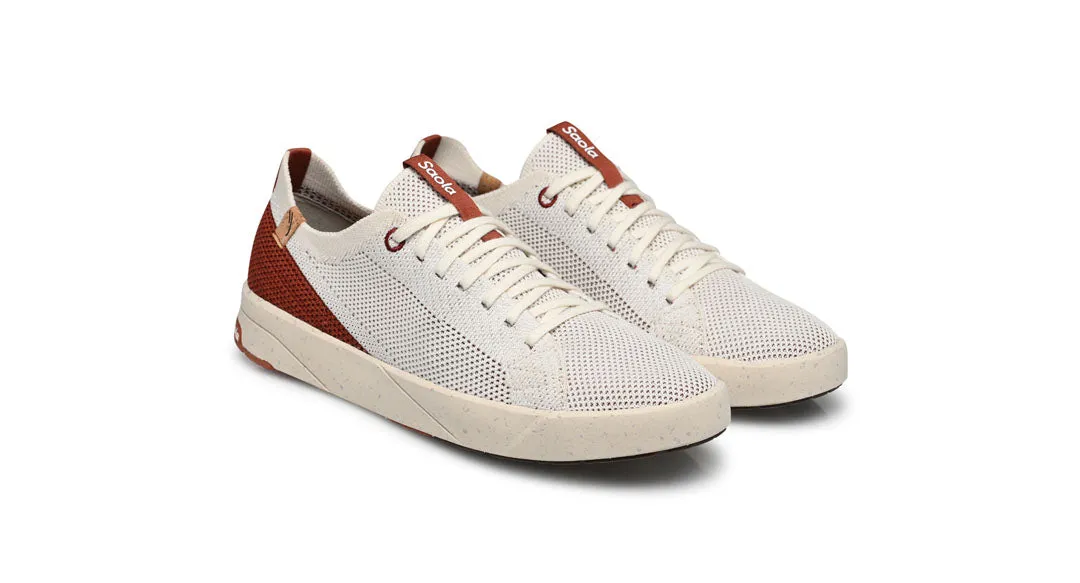 Vegan Leather Sneakers Cannon Knit W 2.0 White / Burgundy