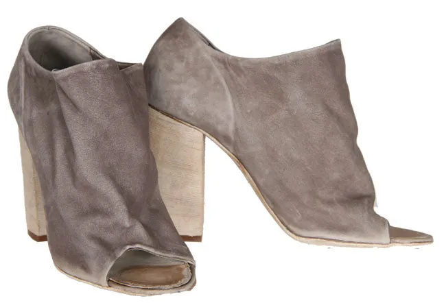 Peep Toe Block Mule Boot, Taupe Jill Biden Boots