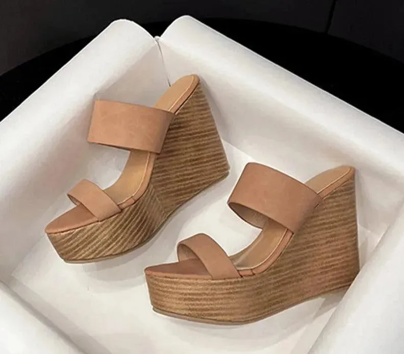 Peep Toe Wedge Sandal Shoes Regency La Toc St Lucia