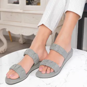 High Heels And Jeans Outfit Tresmode Belo Grey Women's Casual Small Wedge Sandals