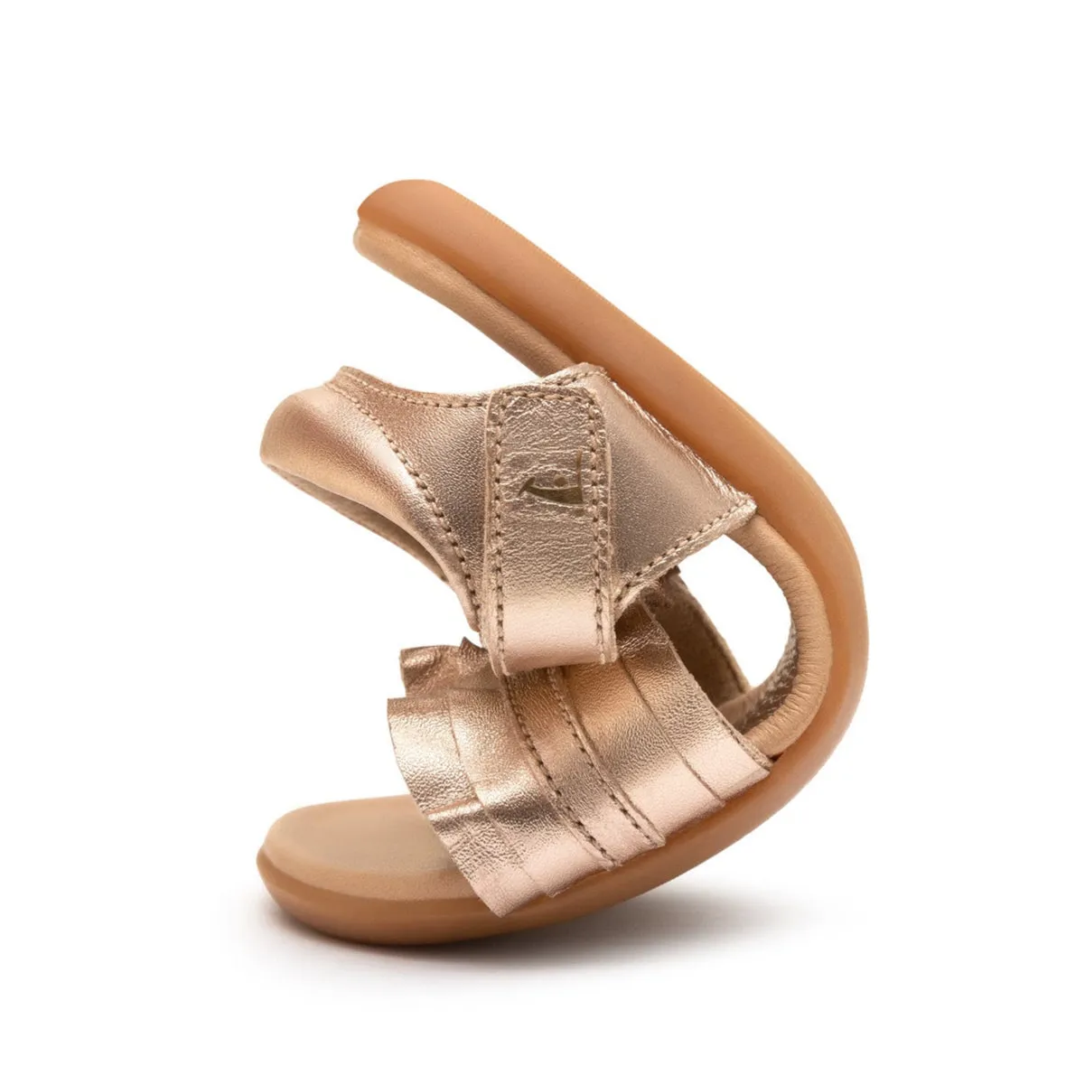 Tip Toey Joey Girl's Ruffle Sandals - Metalic Salmon Teva Sandals