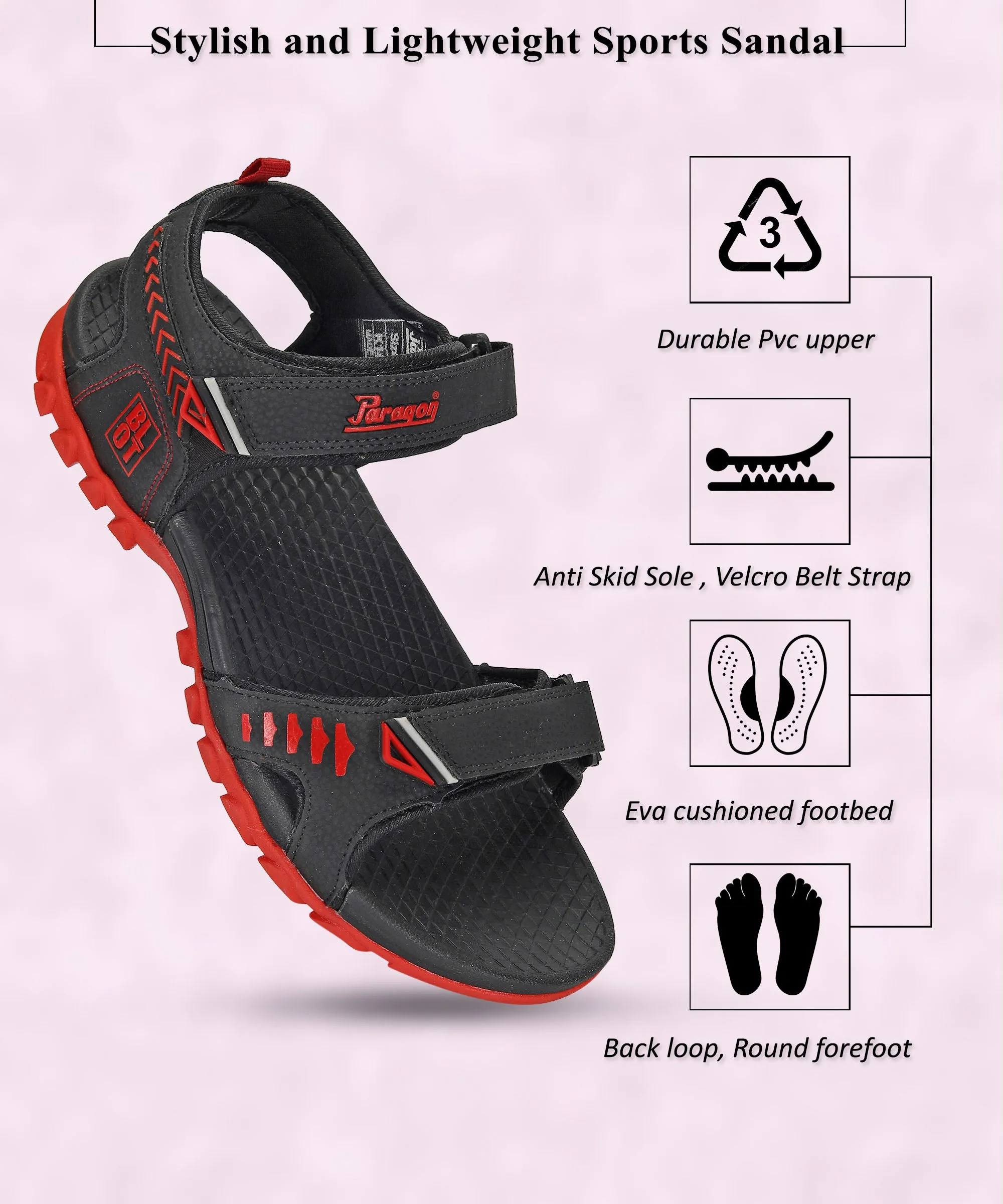 Fisherman Jelly Sandals Paragon Blot K1424G Men Stylish Sandals | Comfortable Sandals for Daily Outdoor Use | Casual Formal Sandals with Cushioned Soles