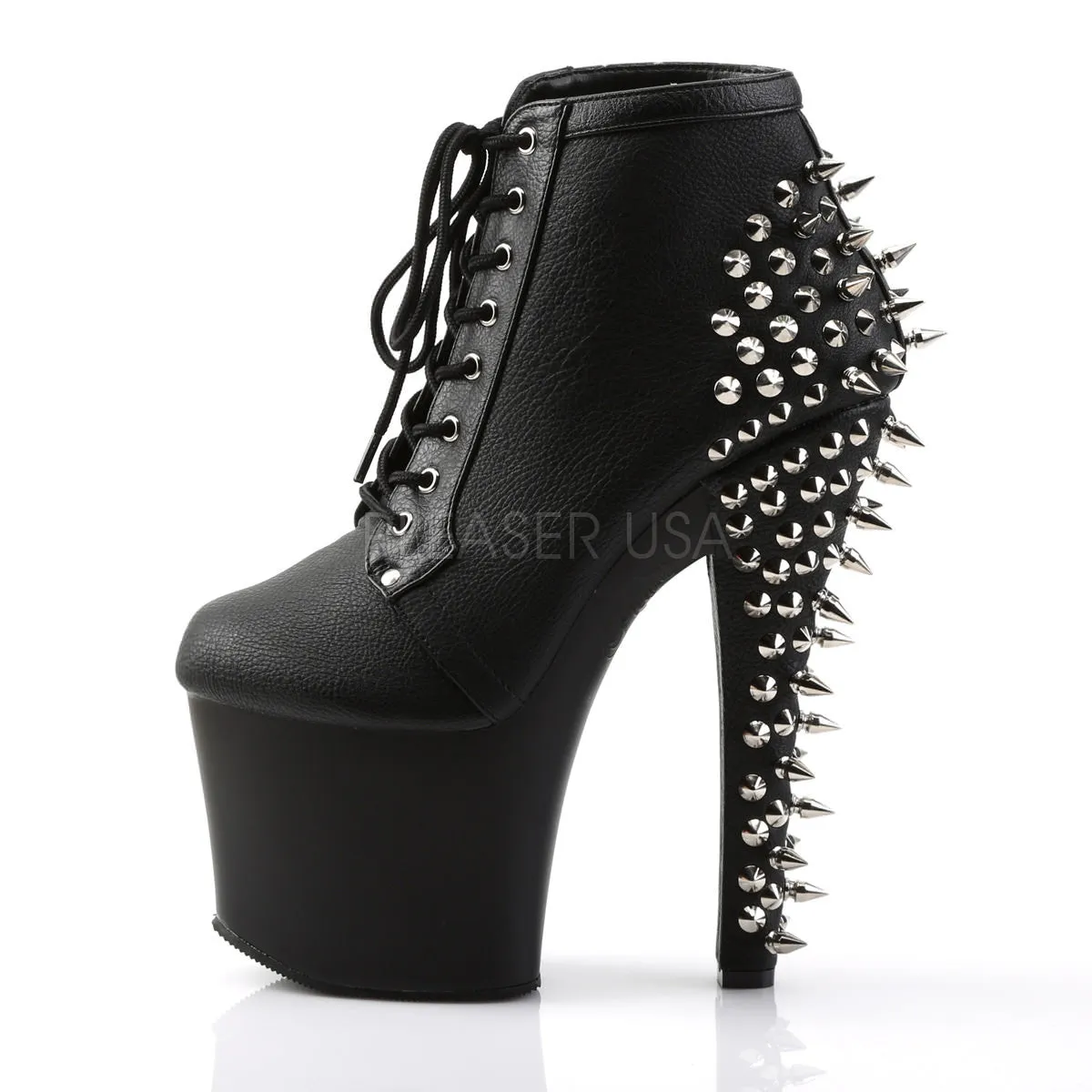 PLEASER FEARLESS-700-28 Black Matte Ankle Boots Boots Rain Boots