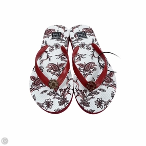 Customized Flip Flops Sandals Flip Flops By White House Black Market In Red & White, Size: 6