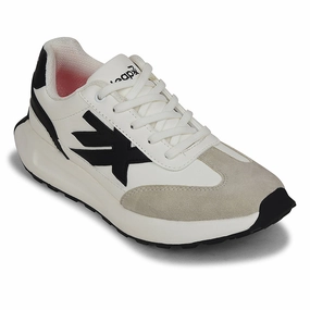 Leap7x White Sports Lacing Running Shoes For Women NIXY-1E By Liberty La Trainer Lite Shoes
