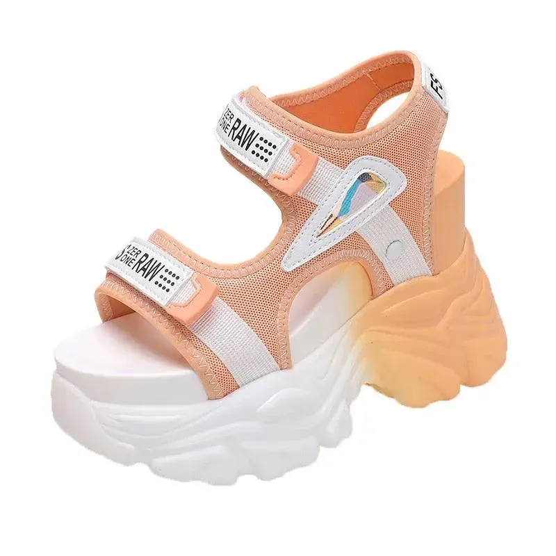 Thick Platform Wedge Sandals Shoes Strap Sandals Flat