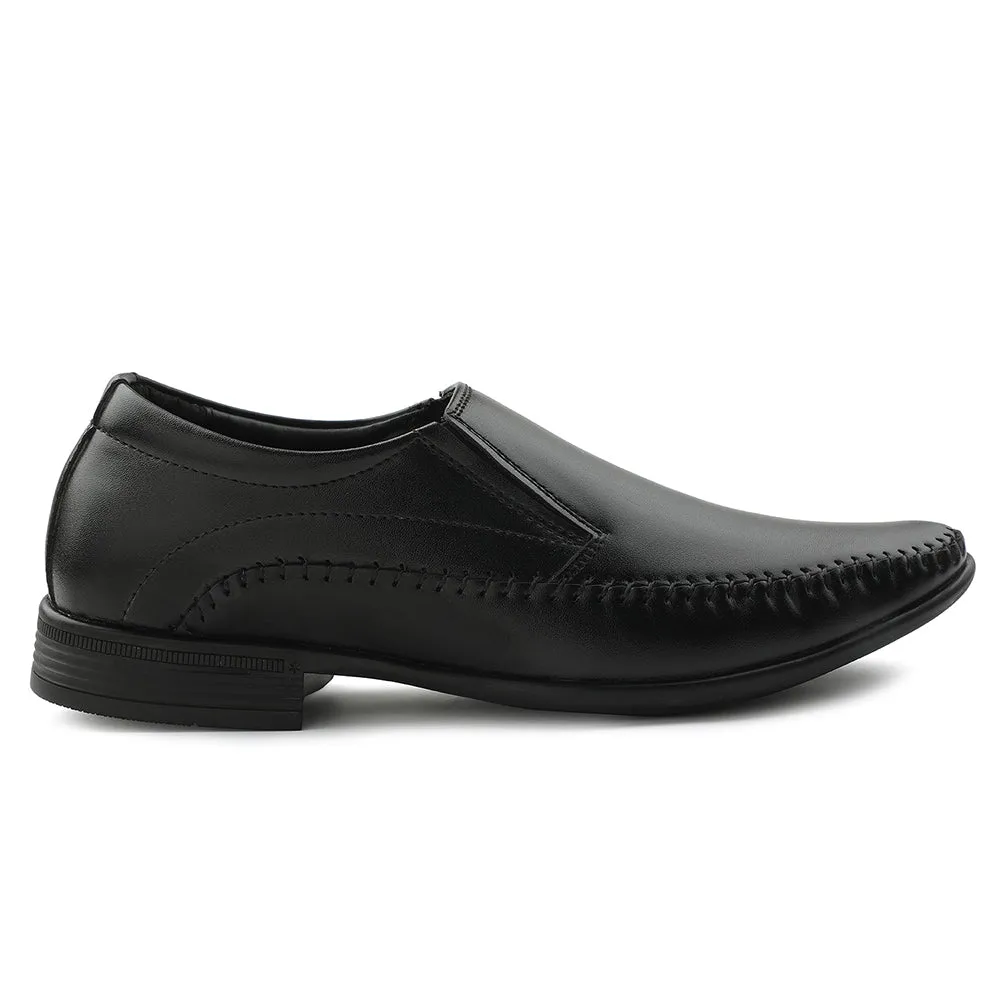 Fortune Black Formal Non Lacing Moccasin Shoes For Men HML-18E By Liberty Best Dress Shoes Standing All Day