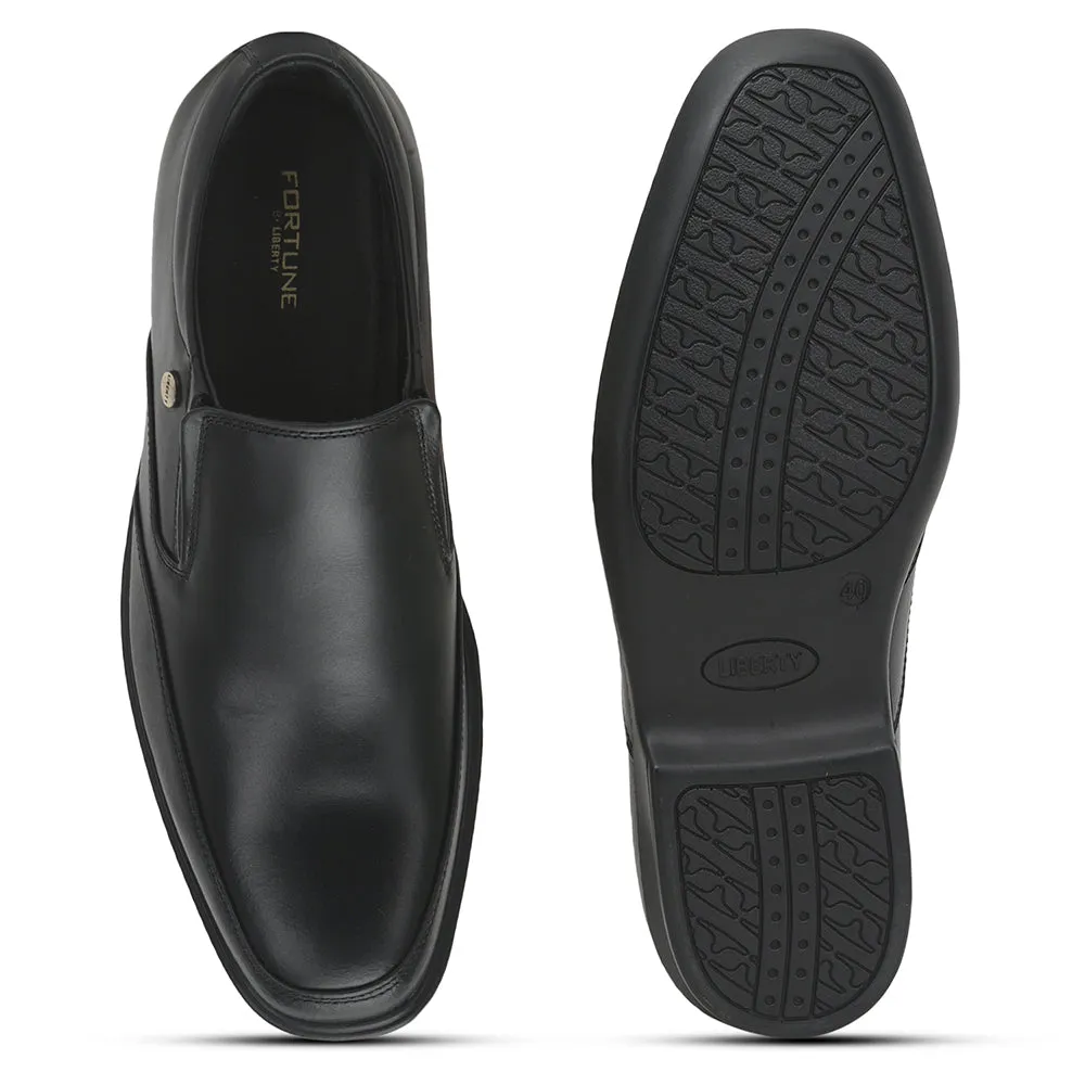 Best Dress Shoe Insoles Fortune Formal Non Lacing Shoes For Men (Black) LUCIO-503 By Liberty